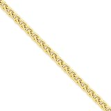 14k Gold 4.00mm Lite Wheat Chain