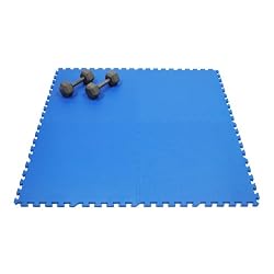 24" X 24" X 5/8" Thick Multi-purpose Indoor Floor Protective Blue Mats