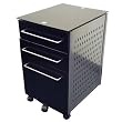 Temper Glass Top Metal Mobile Storage By Orispace