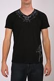 INDIGO STAR NOCTURNAL DESIGNER MENS SHIRT BLACK