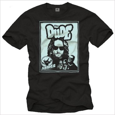 Big Lebowski T-Shirt für Herren THE DUDE schwarz L