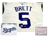 George Brett Kansas City Royals Autographed Majestic Authentic Home Vest MLB Baseball Jersey (White)