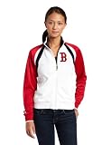 MLB Women's Boston Red Sox Thermabase Long Sleeve Full Zip Fleece Track Jacket, Pro Wht/Pro Scarlet/Pro Navy, Large