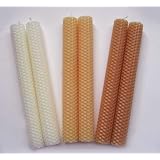 100% Beeswax Candles - One Pair of 8 Tapers in IVORY - (1st pair shown in photo) by Toadily Handmade