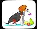 beagle37 - Decorated Mouse Pad with dog beagle fruit puppy