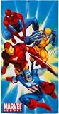 Marvel Heroes Towel 30 X 60 + Spiderman, Iron Man, Wolverine and Captain America = Can Be Used for the Bath