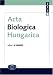 Magazines : Acta Biologica Hungarica - Incls Index
