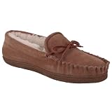 Bearpaw Suede Shearling Sheepskin Mocassin Womens Slippers