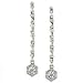 Tzarina Silver Tone and Crystal Linear Drop Earrings