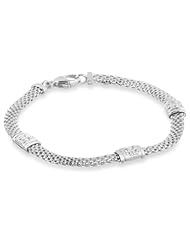 .925 Sterling Silver Cubic-Zirconia Bracelet, 7.25"