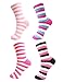 BambooMN - Super Soft Warm Microfiber Cozy Fuzzy Cozy Home Stripe Socks - 4 Pairs