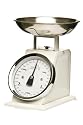 Premier Housewares 3 kg Retro Style Kitchen Scale with Stainless Steel Bowl, White