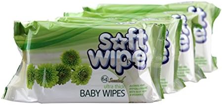 Soft Wipe Ultra Thick Baby Wipes 4 Pack Total 256 Wipes