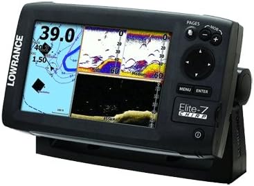 NAVICO Elite-7 CHIRP, MFG 000-11663-001, Fishfinder/Chartplotter with 7" widescreen LCD, 50/83/200 KHz CHIRP Sounder, internal GPS, and detailed basemap. Includes 83/200 transom mount transducer. / LOW-000-11663-001 /