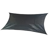 Coolaroo Custom Rectangle Shade Sail, Charcoal, 9 by 18-Feet