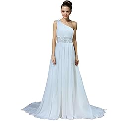 Sexy Chiffon Beaded One Shoulder Evening Dress 
