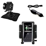 Auto Bean Bag Dash Holder with Car Charger for the RCA M4308 Opal Digital Media Player – uses Gomadic TipExchange Technology