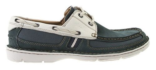 Men's Clarks WATERLOO Classic Boat Shoes NAVY 9.5 W On Sale