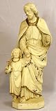 French Religious Sculpture Joseph & Jesus Plaster
