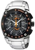 Seiko Sportura Stainless Steel Double Retrograde Chronograph Watch