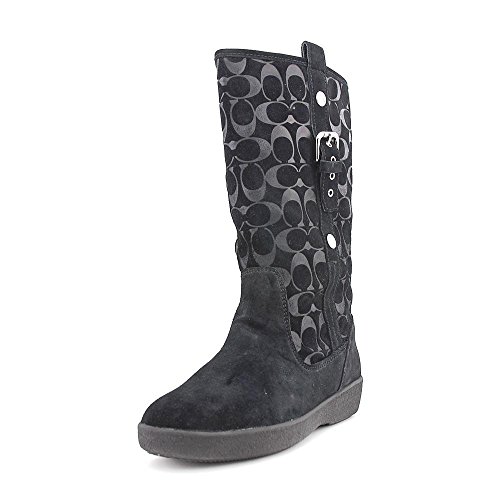 Coach Tullip Women Round Toe Suede Black Winter Boot
