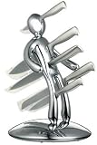 Raffaele Iannello Chrome Voodoo Knife Block W/5 Knives