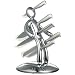 Voodoo Knife Block with 5 Knives by CSB Commodities, designed by Raffaele Iannello - Chrome