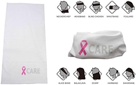 Buy One, Give One Breast Cancer Awareness Headband - Sports, Yoga, Exercise And Casual Headwear - Use as a Bandana, Balaclava, Neck Warmer, Cap, Scarf, Mask, Headband, Hairband, Sweatband And More