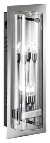 Wofi Wandleuchte, 4-flammig, L&auml;nge 32 cm, Tiefe 9 cm, chrom 404904010000 Preisvergleich