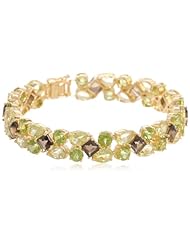 Sterling Silver Gemstones Bracelet, 7.25"