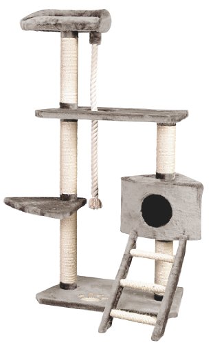 Whisker World Tower of Kitty Power Cat Furniture, Grey Plush