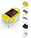 Concord Basics Fingertip Pulse Oximeter - Blood Oxygen Saturation Monitor with Carrying Case, Batteries, Silicone Cover & Lanyard - Easy to Use, Accurate SpO2 & Pulse Measurement (Yellow)