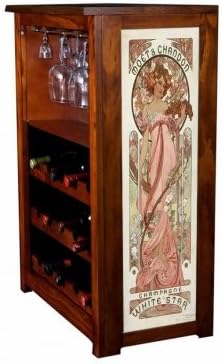 Kelseys Collection, Inc 633moetchandon 15 bottle wine cabinet with stemware holder Moet et Chandon by Mucha