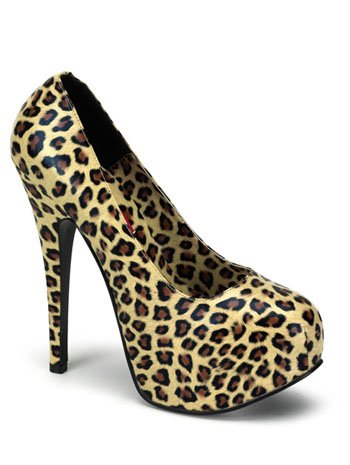 Cheetah Print High Heel Platform Pump - 6