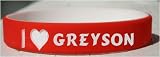 I Love Greyson Custom Wristband