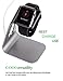 COOLcessories Apple iPhone Smart Watch Charging Station - Anti Scratch TPU Stand with Cord Management and Comfortable Viewing Angle - Fits Both Watch Sizes (Gray)