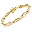 Bracelet With 4.00ctw Genuine Clean Diamonds Made in 14K Yellow Gold. Total item weight 14.8g Length 7in