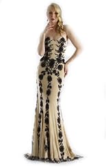 Mermaid Chiffon/Taffeta/Tulle Leopard Print Crystal Beaded Crystals Lace Applique  Dress