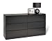 Dresser with Six Drawers in Black Finish