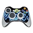 Neon Blue Barbs Design Skin Decal Sticker for the Xbox 360 Controller