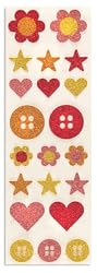 Martha Stewart Crafts Button Glitter Stickers By The Package