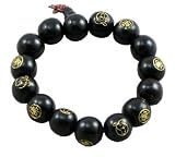Dark Wooden Buddha Wrist Mala