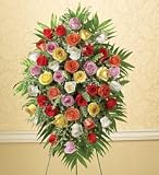 Flowers - Four Dozen Rose Sympathy Standing Spray - Multicolored