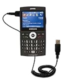 Coiled Power Hot Sync and Charge USB Data Cable w/ Tip Exchange for the Samsung Blackjack i607 - Gomadic Brand