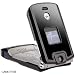 Black Hard Plastic Carry Case With Black Metal Stainless Steel Protective Cover For Motorola Razr V3 V3c V3m Moto T-Mobile Verizon Cellular Phone Sold By TopDeals888