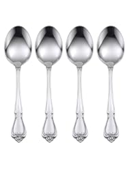 Kitchen: Oneida Flatware True Rose Dinner Spoons Set Of 4 - Oneida