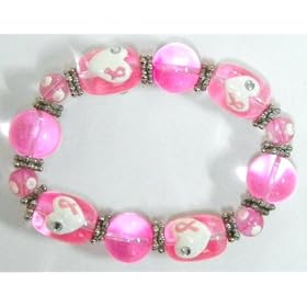 Breast Cancer Awareness Bracelet - Hearts