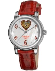 Tissot Womens T0502071611602 Heart Automatic Mother of Pearl Open Dial Watch