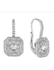 14K White Gold 1.38cttw Round Diamond Earring