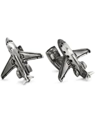 ROTENIER "Atelier" Sterling Silver Private Jet and Engine Cufflinks